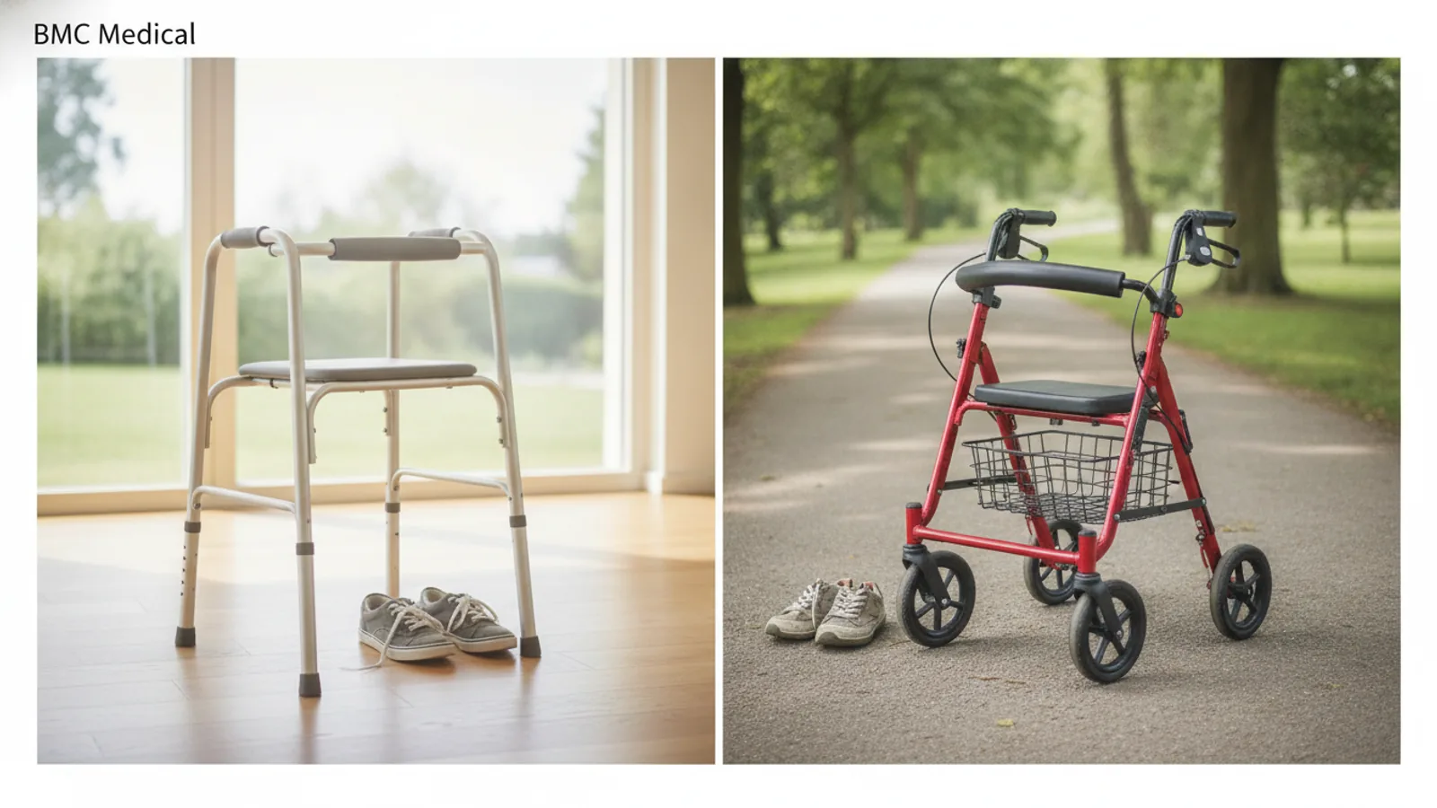 Walking Frame vs Rollator Guide | BMC Medical